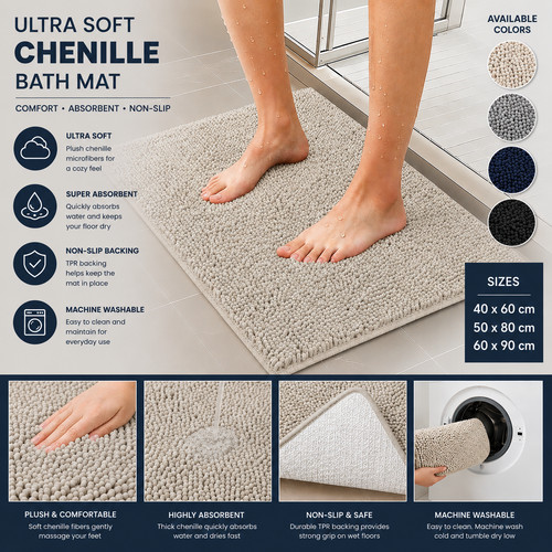 Non slip bath mat - slip, extra