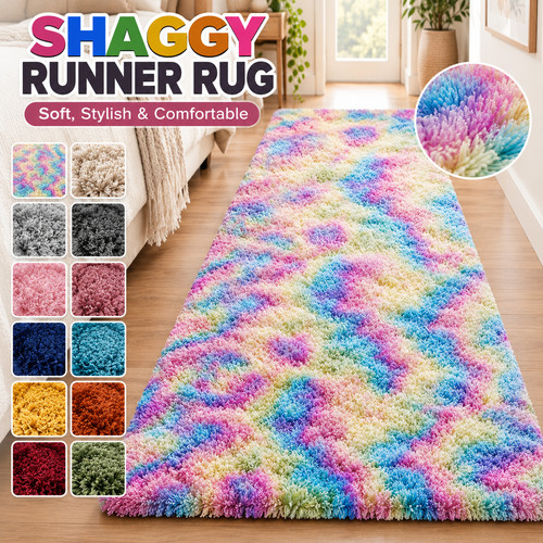 Non slip shaggy runner rug - shaggy,