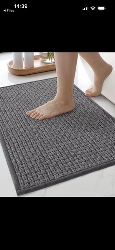 Grey geometric non slip bath - grey, non-slip