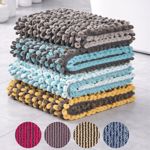Large bath mat thick - bath, loops